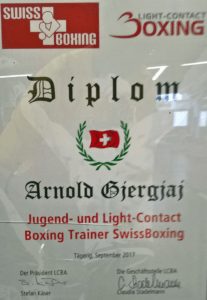 Arnold Gjergjaj Jugend- und Light-Contact Boxing Trainer SwissBoxing (09.2017)