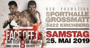 Fight #36 vom 25. Mai 2019 in Kirchberg BE: Arnold Gjergjaj vs Elvis Moyo
